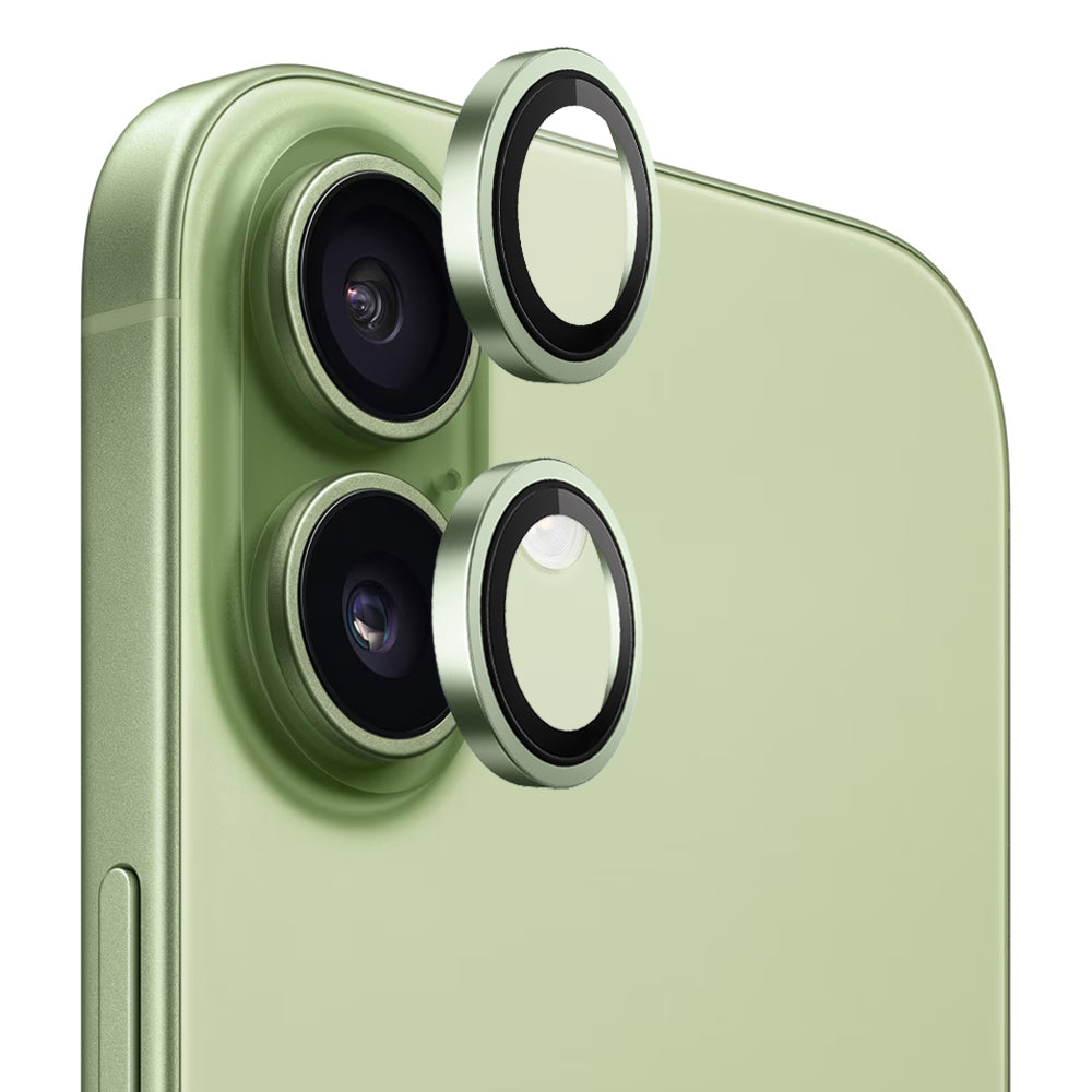 Protector de cámara trasera Blueo Metal Frame para Apple iPhone 17, Cristal Templado, Verde