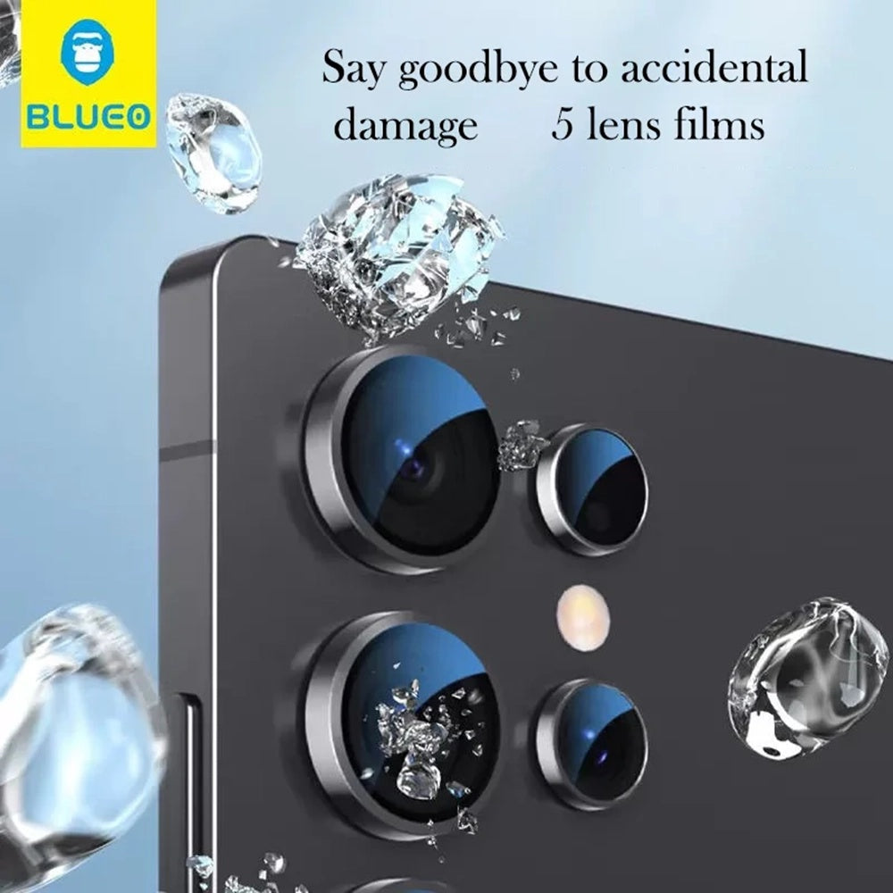 Protector de pantalla para cámara trasera Blueo para Samsung Galaxy Z Fold8 Ultra F976 / Z Fold7 F966, vidrio templado, negro