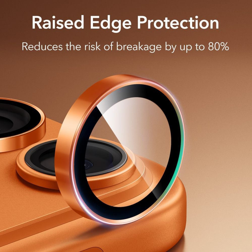 Funda protectora para cámara trasera ESR Armorite para Apple iPhone 14 Pro, Cristal Templado, Naranja