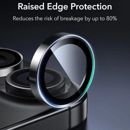 Película protectora de cámara trasera ESR Armorite para Apple iPhone 17 / 16 Plus / 16, Cristal Templado, Set de 2 piezas, Negra