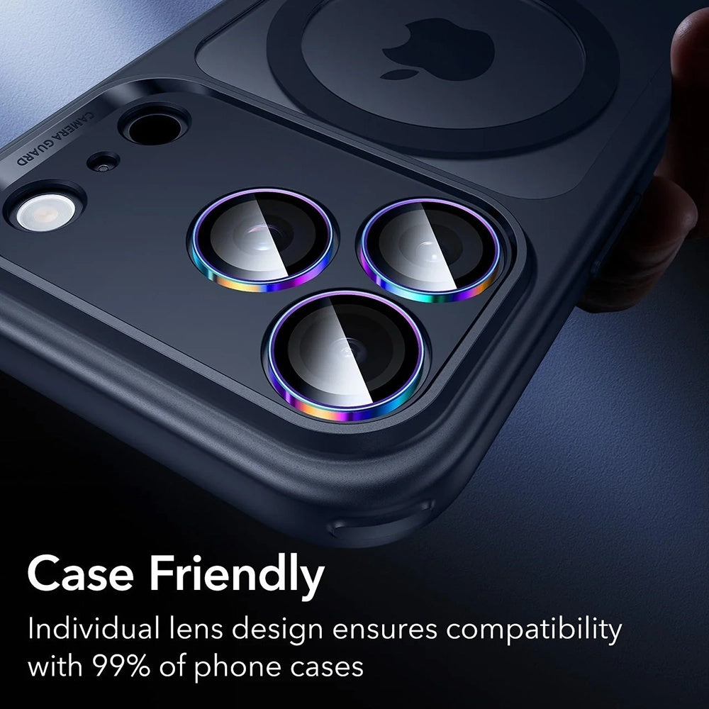 Protector de cámara trasera ESR Armorite para Apple iPhone 17 Pro Max / 17 Pro / 16 Pro Max / 16 Pro, Cristal Templado, Multicolor