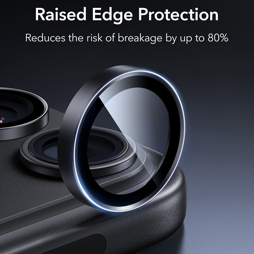 Protector de cámara trasera ESR Armorite para Apple iPhone 18 Pro / 18 Pro max, vidrio templado, juego de 2 piezas, negro