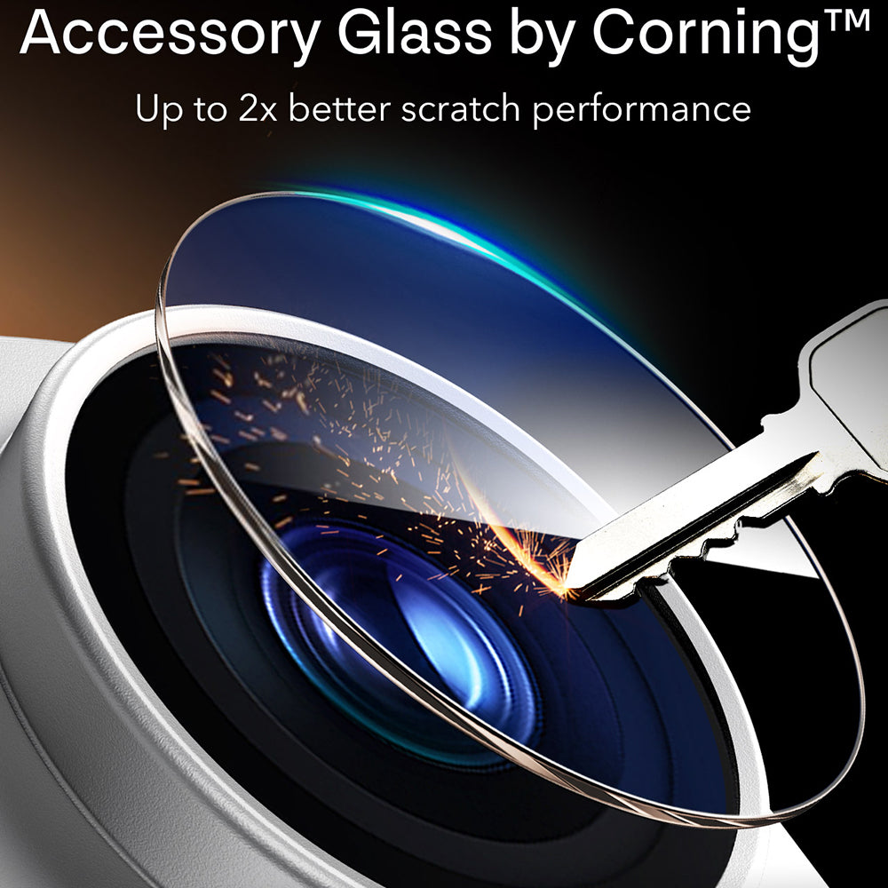 Protector de pantalla para cámara trasera ESR Armorite Pro para Apple iPhone 18 Pro, vidrio templado, plateado