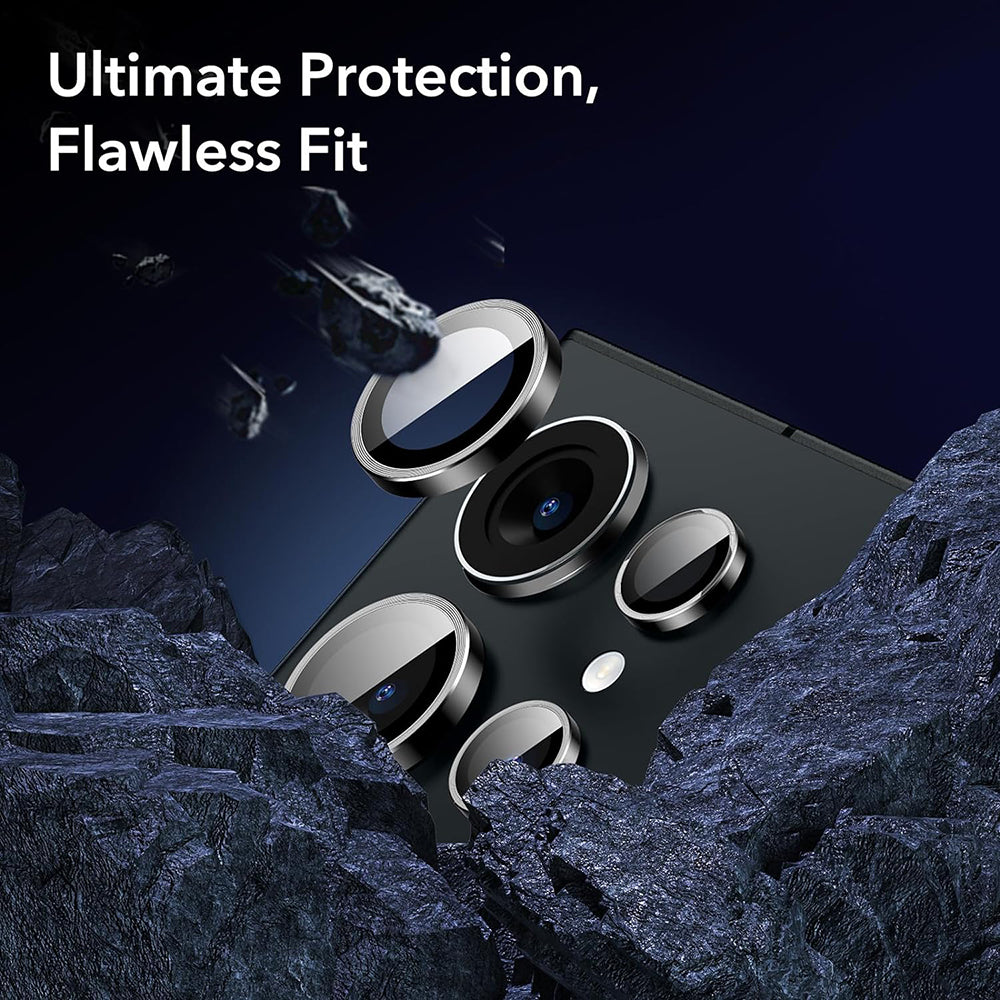 Protector de cámara trasera ESR para Samsung Galaxy S24 Ultra S928, Cristal Templado, Set de 2 piezas, Negro.