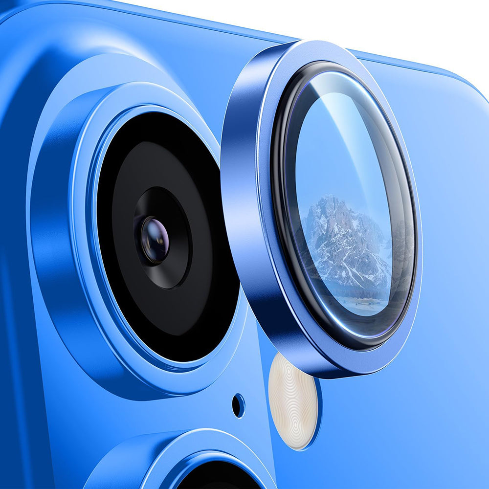 Protector de cámara trasera Lito S+ para Apple iPhone 16 Plus / 16, vidrio templado, azul