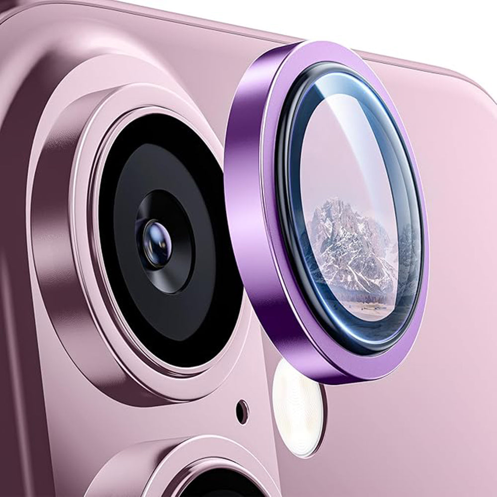 Protector de pantalla para cámara trasera Lito S+ para Apple iPhone 16 Plus / 16, vidrio templado, rosa