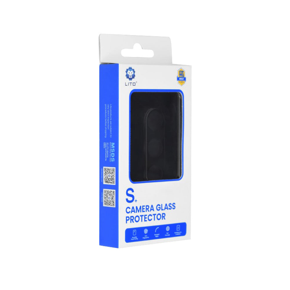 Protector de cámara trasera Lito S+ para Samsung Galaxy S24+ S926, vidrio templado, negro