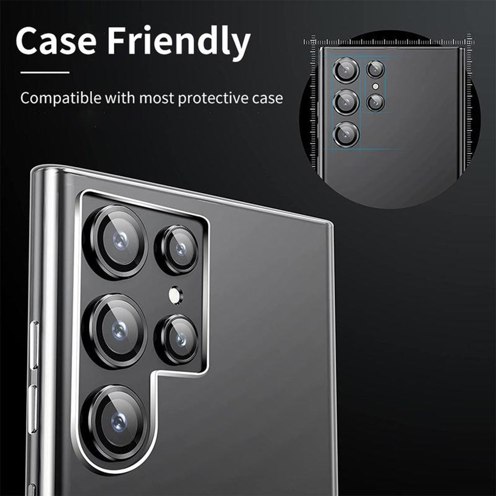 Lito S+ Rear Camera Protective Film for Samsung Galaxy S25 Ultra S938, Tempered Glass, Black