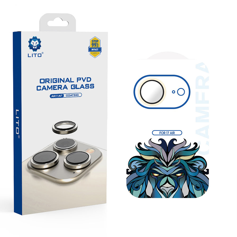 Lámina protectora de cámara trasera Lito Titanium AR para Apple iPhone 17 Air, Cristal Templado, Dorado