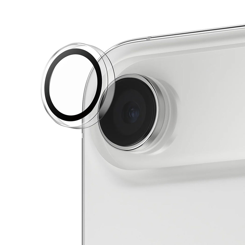 Funda protectora para cámara trasera PanzerGlass Hoops para Apple iPhone 17 Air, Cristal Templado, Transparente.