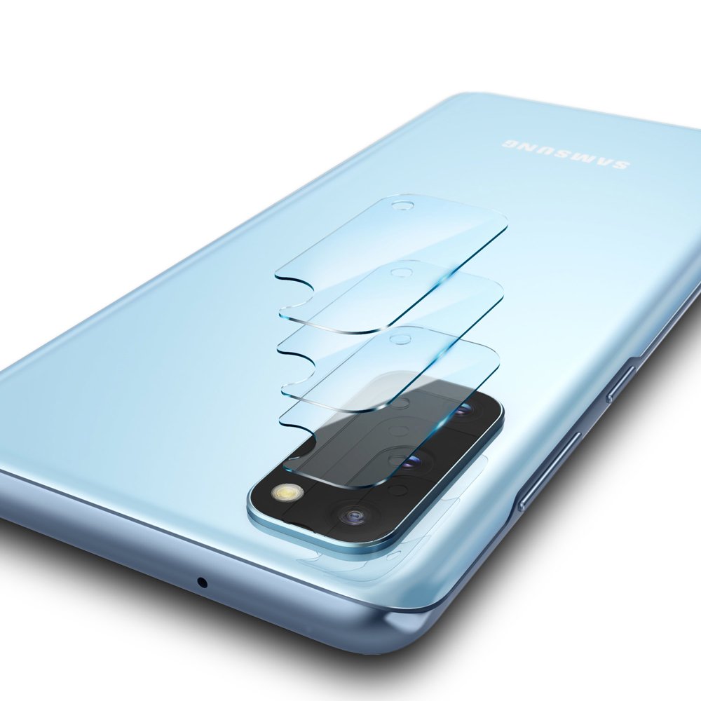 Protector de cámara trasera Ringke IDGL para Samsung Galaxy S20 5G G981 / S20 G980, Cristal Templado, Set de 3 piezas, Transparente.