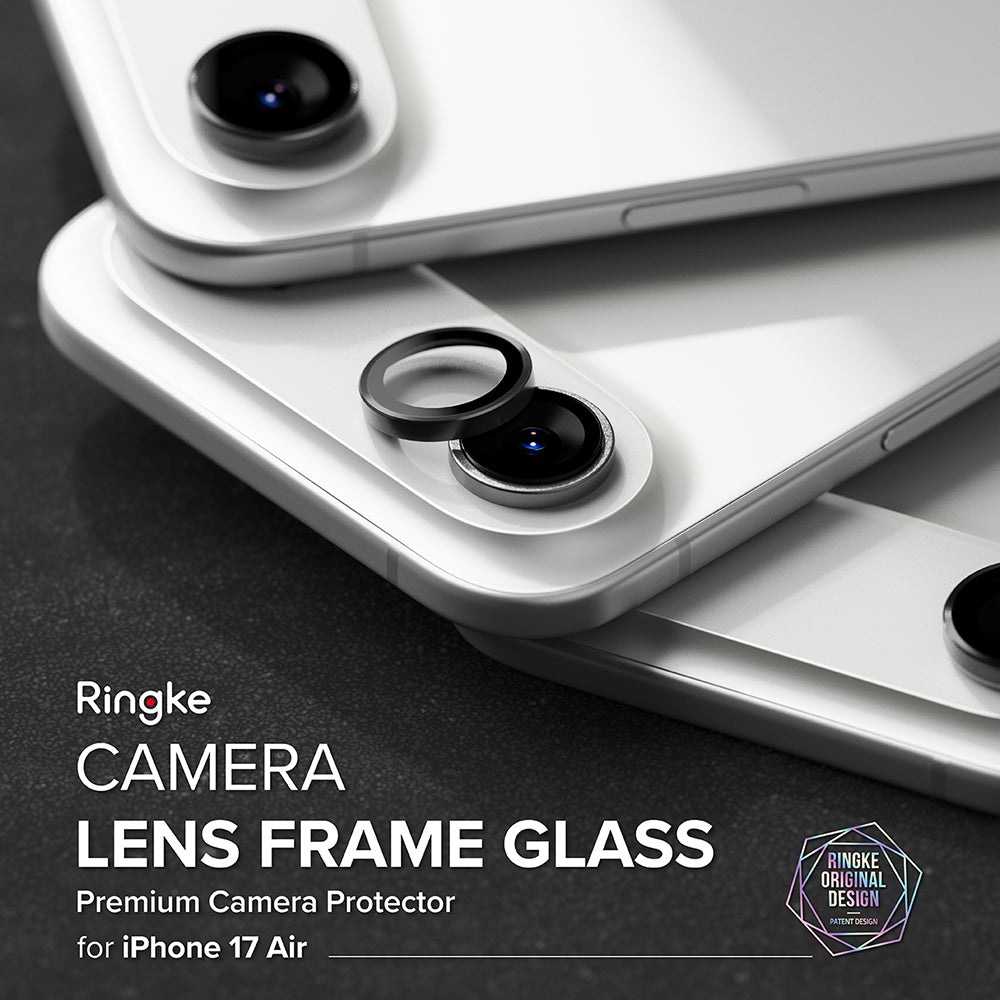 Protector de cámara trasera Ringke para Apple iPhone 17 Air, Cristal Templado, Negro