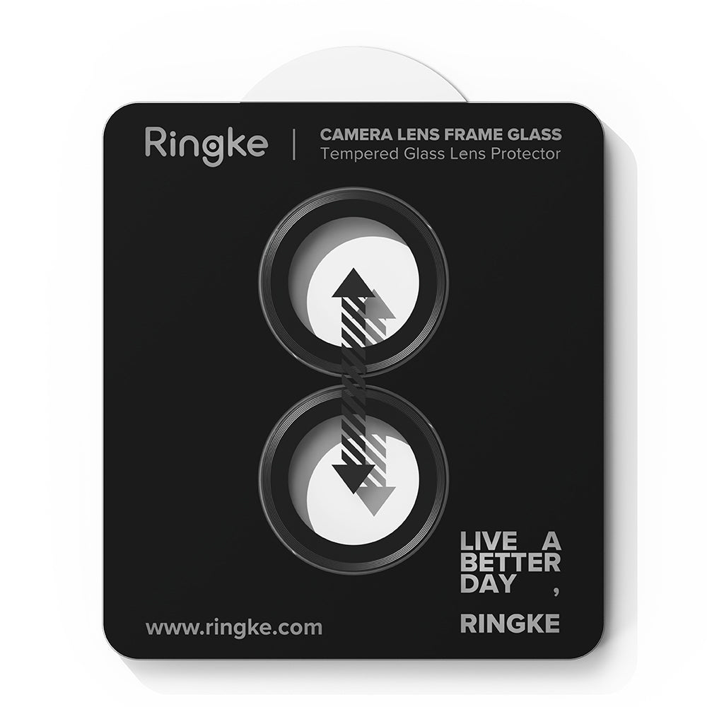 Funda protectora para cámara trasera Ringke para Apple iPhone 17, Cristal Templado, Negra
