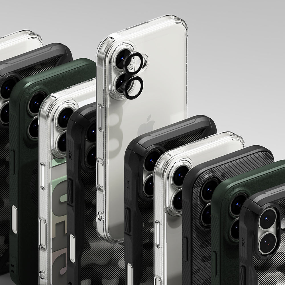 Funda protectora para cámara trasera Ringke para Apple iPhone 17, Cristal Templado, Negra