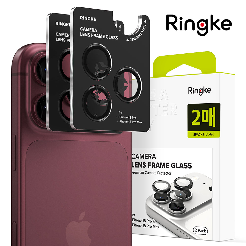 Protector de pantalla para cámara trasera Ringke para Apple iPhone 18 Pro / 18 Pro Max, vidrio templado, juego de 2 piezas, transparente