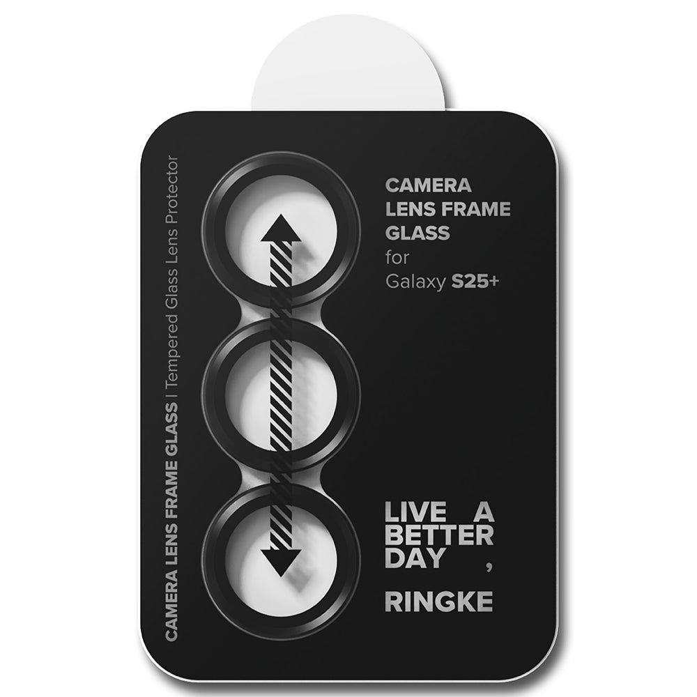 Protector de cámara trasera Ringke para Samsung Galaxy S25 S931, Cristal Templado, Negro