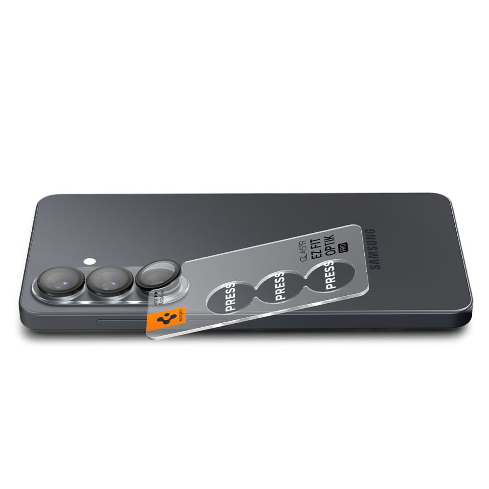 Protector de cámara trasera Spigen GlastR EZ FIT Optik Pro HD para Samsung Galaxy S26 Plus S947, Cristal Templado, Set de 2 piezas, Negro.