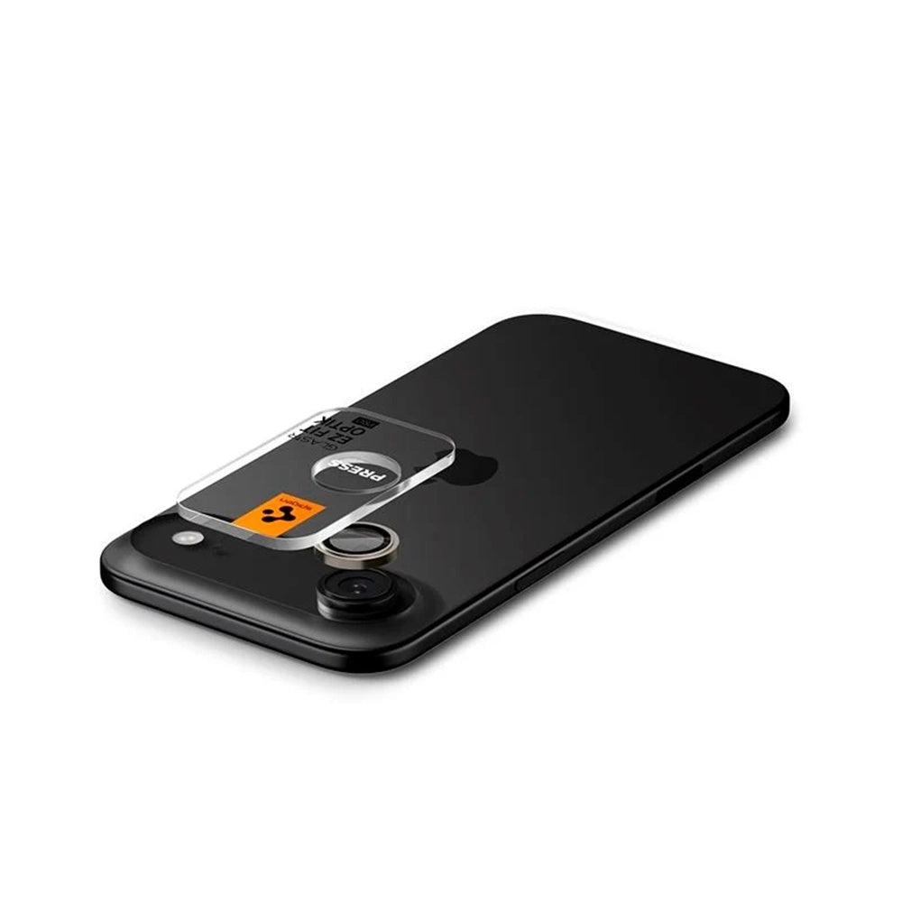 Protector de cámara trasera Spigen GlastR EZ FIT Optik Pro para Apple iPhone 17 Air, Cristal Templado, Set de 2 piezas, Negro AGL09863