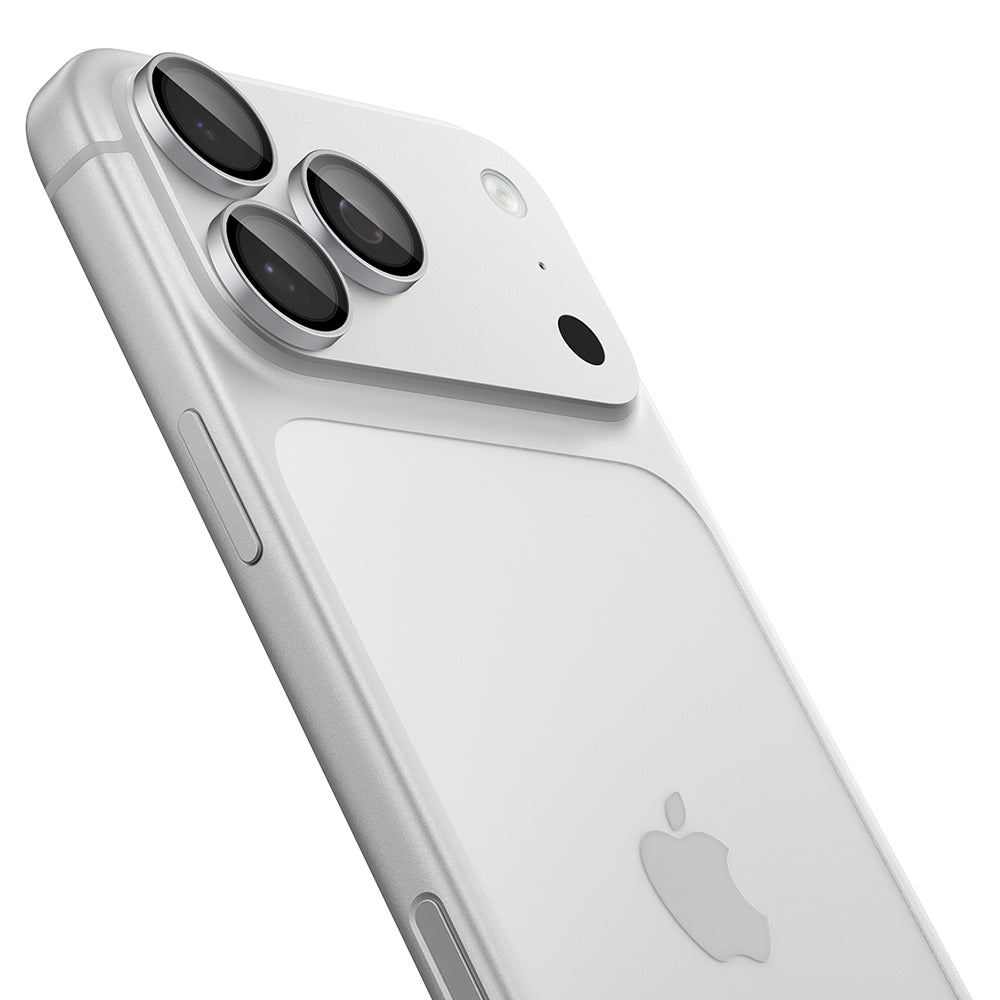 Protector de cámara trasera Spigen GlastR EZ FIT Optik Pro para Apple iPhone 18 Pro / 18 Pro Max, vidrio templado, juego de 2 piezas, plateado