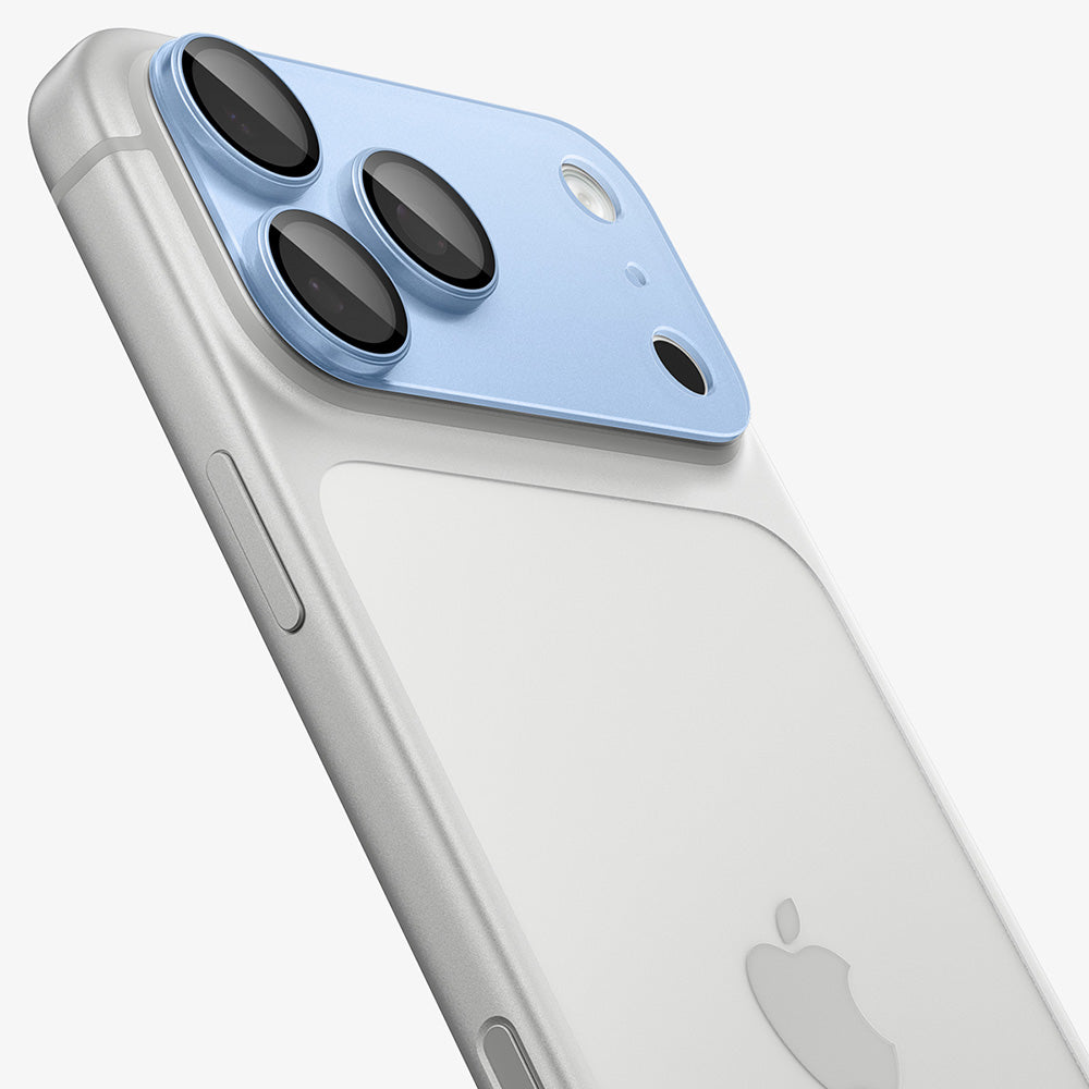 Protector de cámara trasera Spigen GlastR EZ FIT Optik Pro XL para Apple iPhone 18 Pro Max, vidrio templado, azul AGL12041