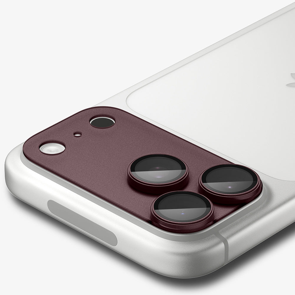 Protector de cámara trasera Spigen GlastR EZ FIT Optik Pro XL para Apple iPhone 18 Pro Max, vidrio templado, burdeos AGL12040