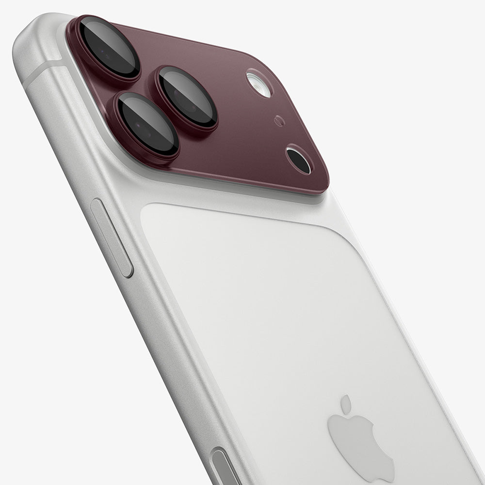 Protector de cámara trasera Spigen GlastR EZ FIT Optik Pro XL para Apple iPhone 18 Pro Max, vidrio templado, burdeos AGL12040