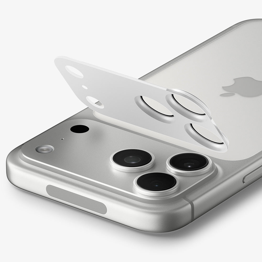 Protector de cámara trasera Spigen GlastR EZ FIT Optik Pro XL para Apple iPhone 18 Pro, vidrio templado, plateado AGL12038