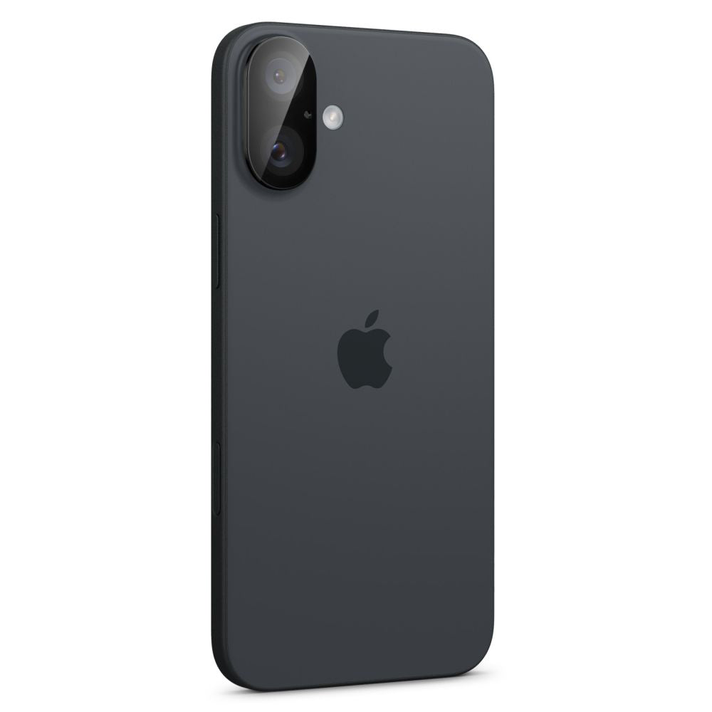 Protector de cámara trasera Spigen GlastR Optik para Apple iPhone 16 Plus / 16, Cristal Templado, Set de 2 piezas, Negro AGL07922
