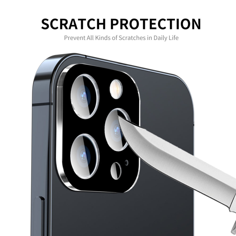 Protector de pantalla para cámara trasera Techsuit para Apple iPhone 15 Pro Max / 15 Pro, vidrio templado, negro