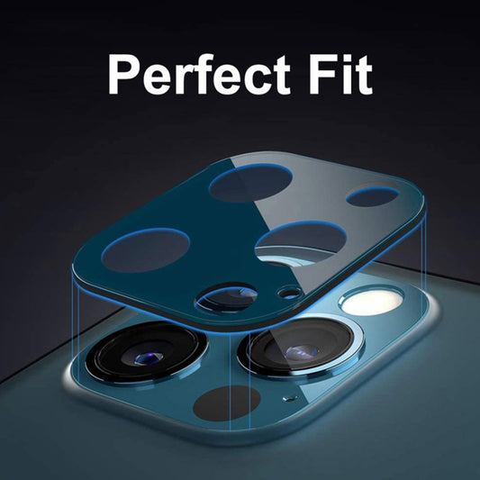 Protector de pantalla para cámara trasera Techsuit para Apple iPhone 17 Pro Max, vidrio templado, azul oscuro