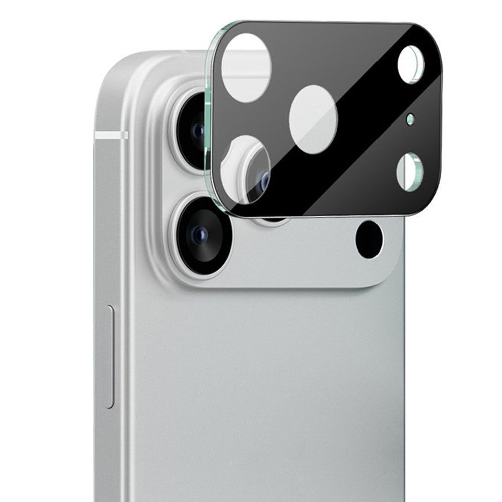 Protector de cámara trasera Techsuit para Apple iPhone 17 Pro Max, Cristal Templado, Negro