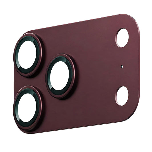 Protector de cámara trasera Techsuit para Apple iPhone 18 Pro Max, vidrio templado, color burdeos