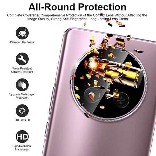 Protector de pantalla para cámara trasera Techsuit para Honor X9c / Magic7 Lite, vidrio templado, negro