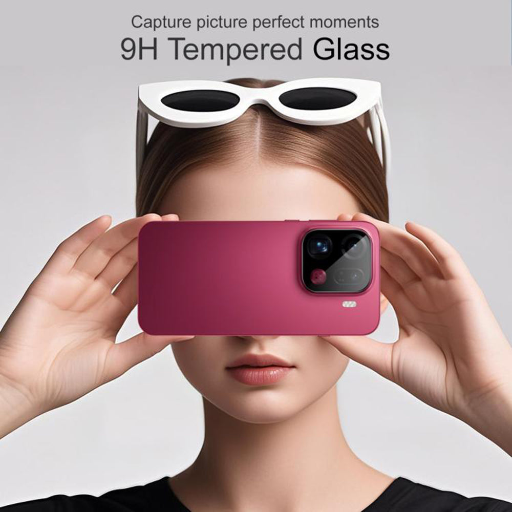 Protector de cámara trasera Techsuit para Oppo Find X9 Pro, Cristal Templado, Negro