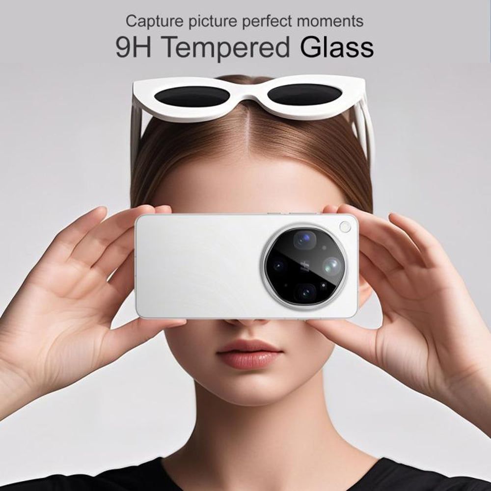 Protector de cámara trasera Techsuit para Oppo Find X9 Ultra, vidrio templado, negro
