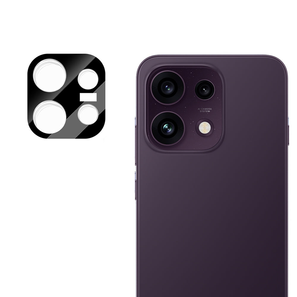 Protector de cámara trasera Techsuit para Oppo Reno16 F / Reno16 FS, vidrio templado, negro