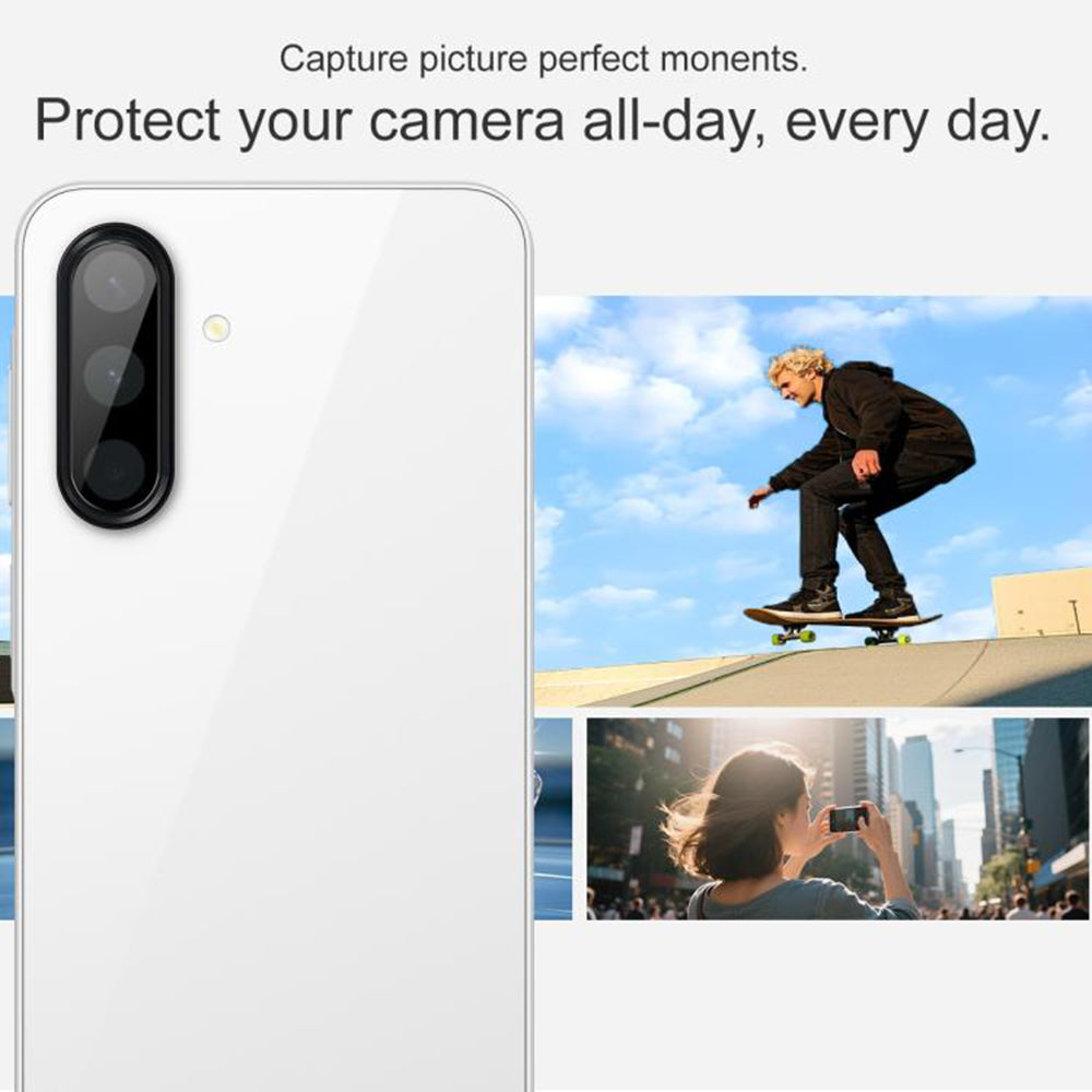Protector de cámara trasera Techsuit para Samsung Galaxy A17 4G / A17 5G, vidrio templado, negro