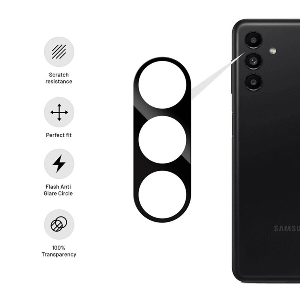 Protector de cámara trasera Techsuit para Samsung Galaxy S24 S921, vidrio templado, negro