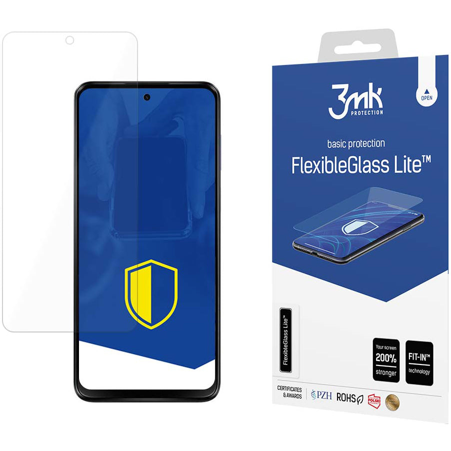 Protector de pantalla 3MK FlexibleGlass Lite para Motorola Moto G13 / G23, Cristal flexible, Pegado completo