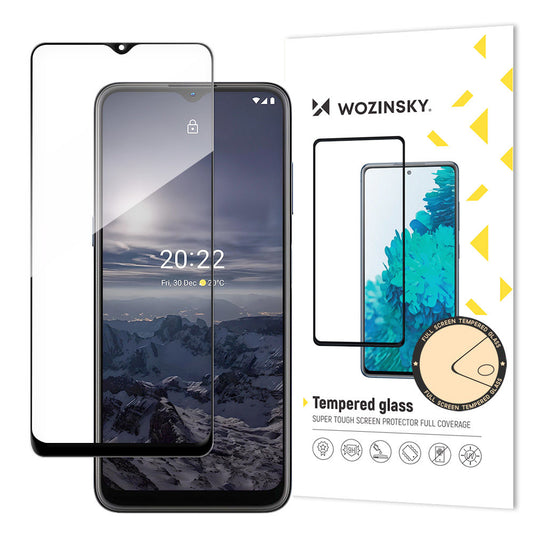 WZK Protector de Pantalla para Nokia G21 / G11, Cristal Protector, Full Glue, Negro