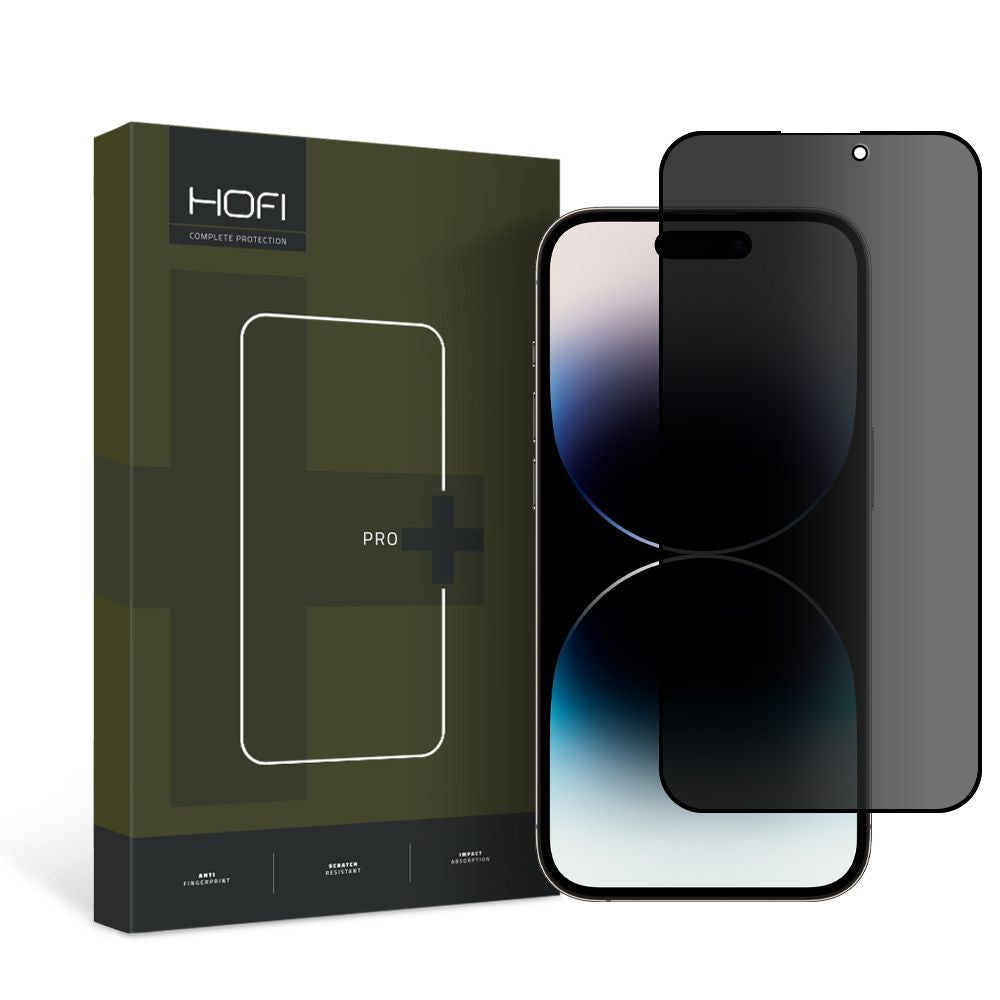Protector de pantalla Privacy HOFI PRO+ para Apple iPhone 14 Pro Max, Cristal Templado, Full Glue