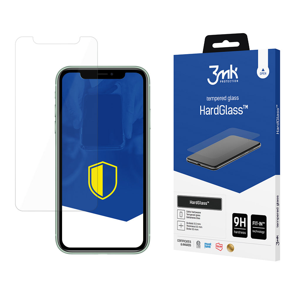 Protector de pantalla 3MK HardGlass para Apple iPhone 11 / XR, Cristal Templado, Full Glue