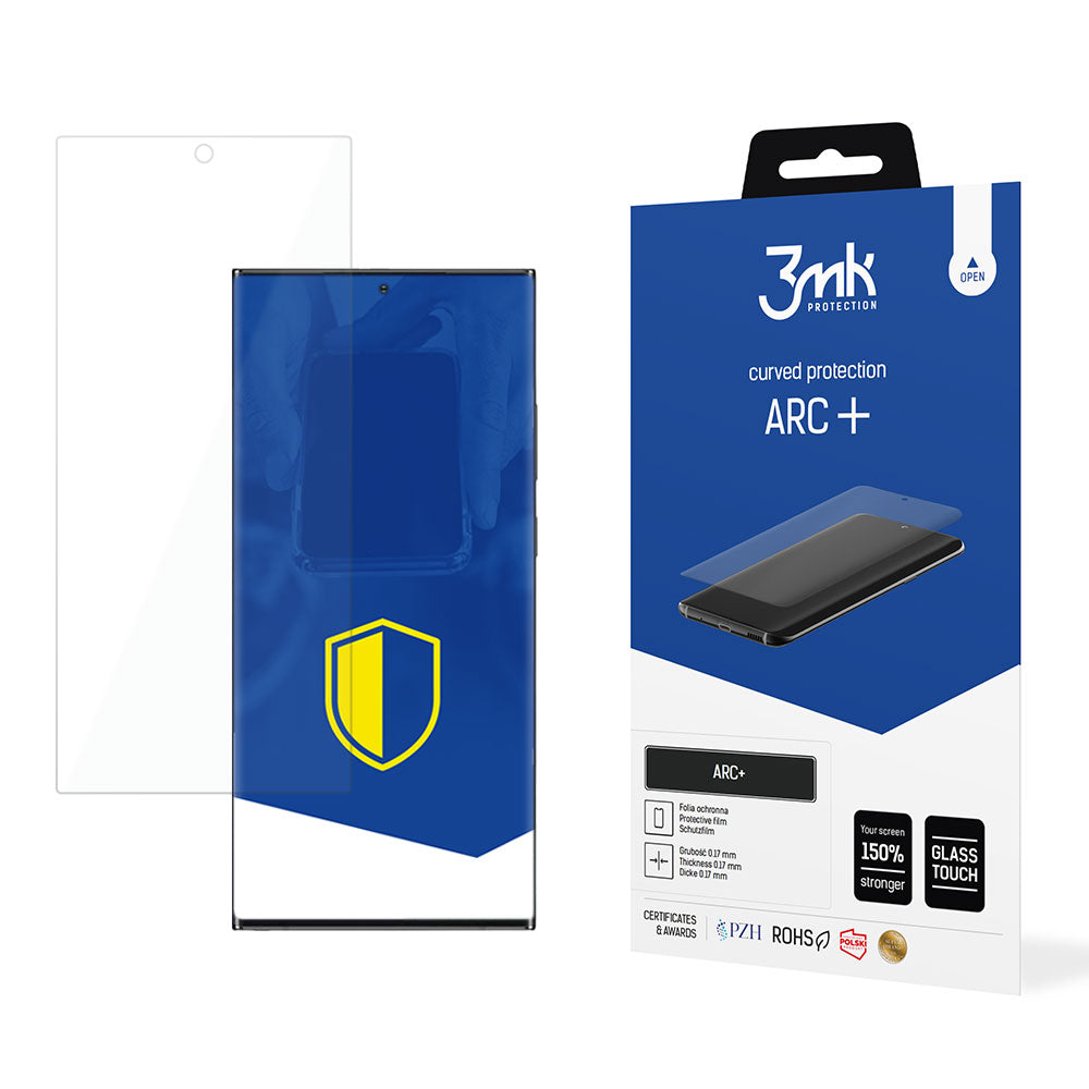 Protector de pantalla 3MK ARC+ para Samsung Galaxy S22 Ultra 5G S908, Plástico