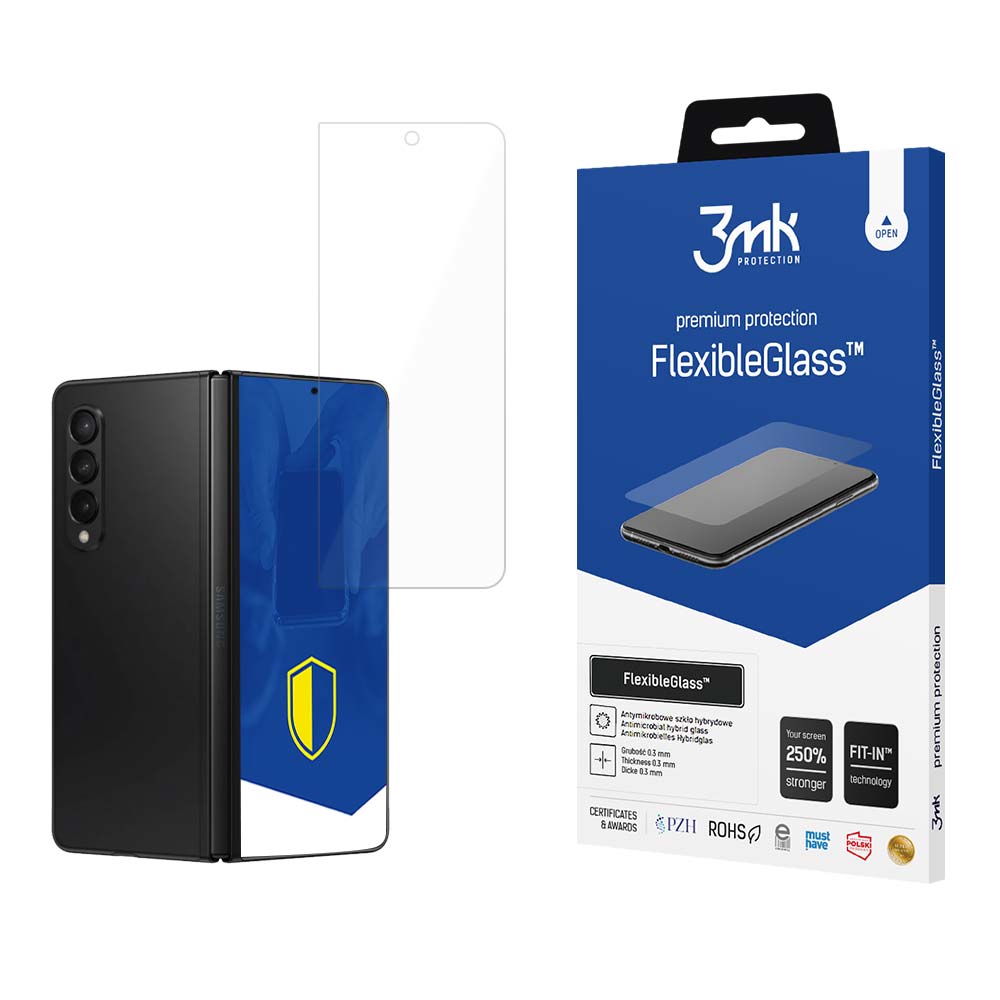 Protector de pantalla exterior 3MK FlexibleGlass para Samsung Galaxy Z Fold5 F946, Cristal Flexible, Full Glue