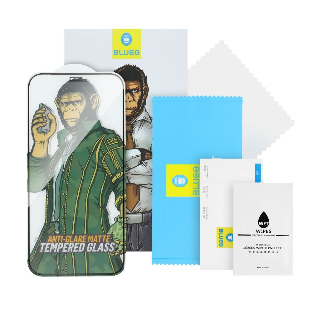 Protector de pantalla Privacy Blueo para Apple iPhone 15 Pro, Cristal Templado, Full Glue, 5D