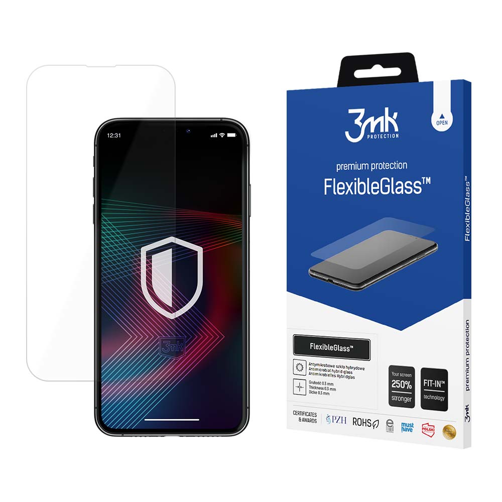 Protector de pantalla 3MK FlexibleGlass para Apple iPhone 14 Plus / 14 Pro Max, vidrio flexible, adhesivo completo