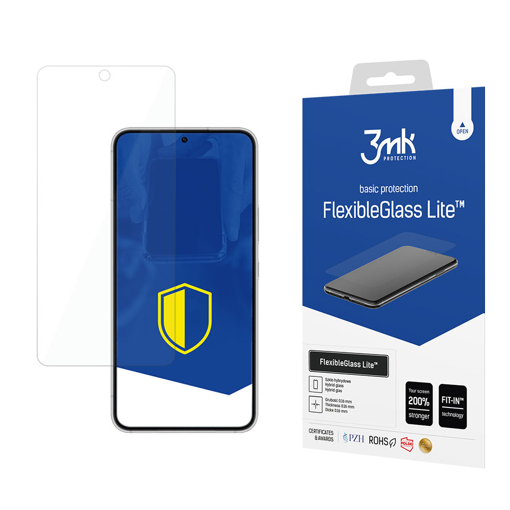 Protector de pantalla 3MK FlexibleGlass Lite para Samsung Galaxy S22 5G S901, Cristal Flexible, Full Glue