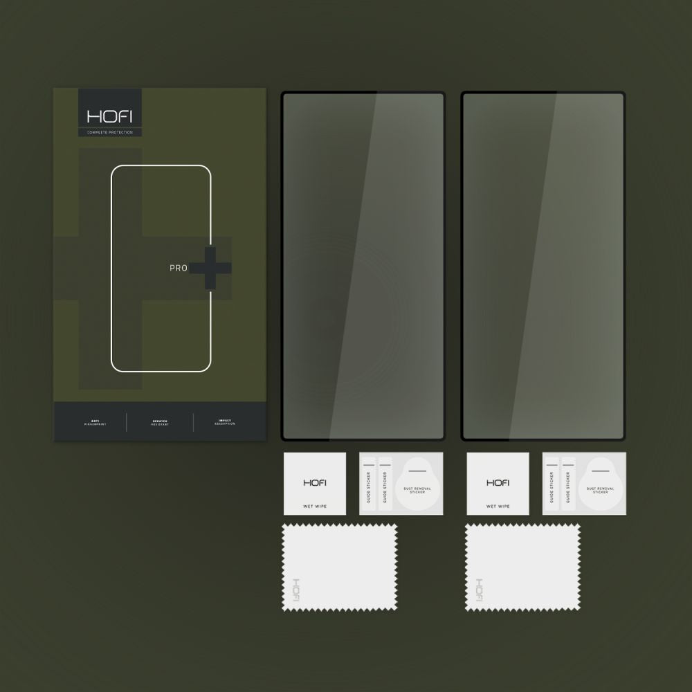 Protector de pantalla HOFI Glass PRO+ para Samsung Galaxy S24 Ultra S928, Glass Shield, Full Glue, Set 2 piezas, 2.5D, Negro