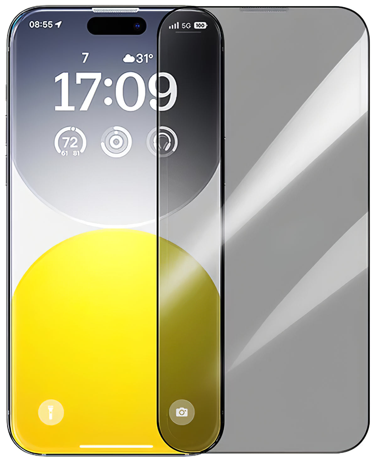 Protector de pantalla de privacidad Baseus Diamond para Apple iPhone 15 Pro Max, cristal protector, pegamento completo P60057405203-03