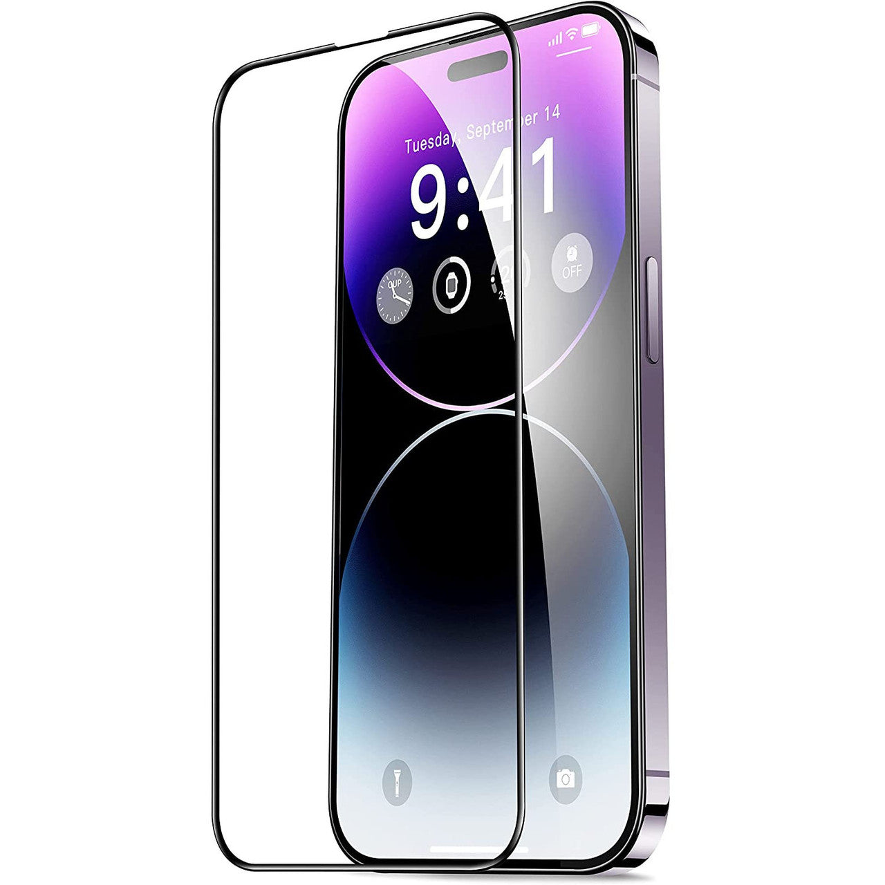 Protector de pantalla OEM para Apple iPhone 15 Pro, Cristal Templado, Full Glue, 21D, Negro